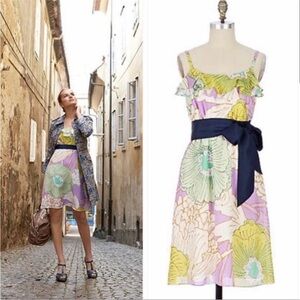 Maeve Pastel Floral Midi Dress size 6